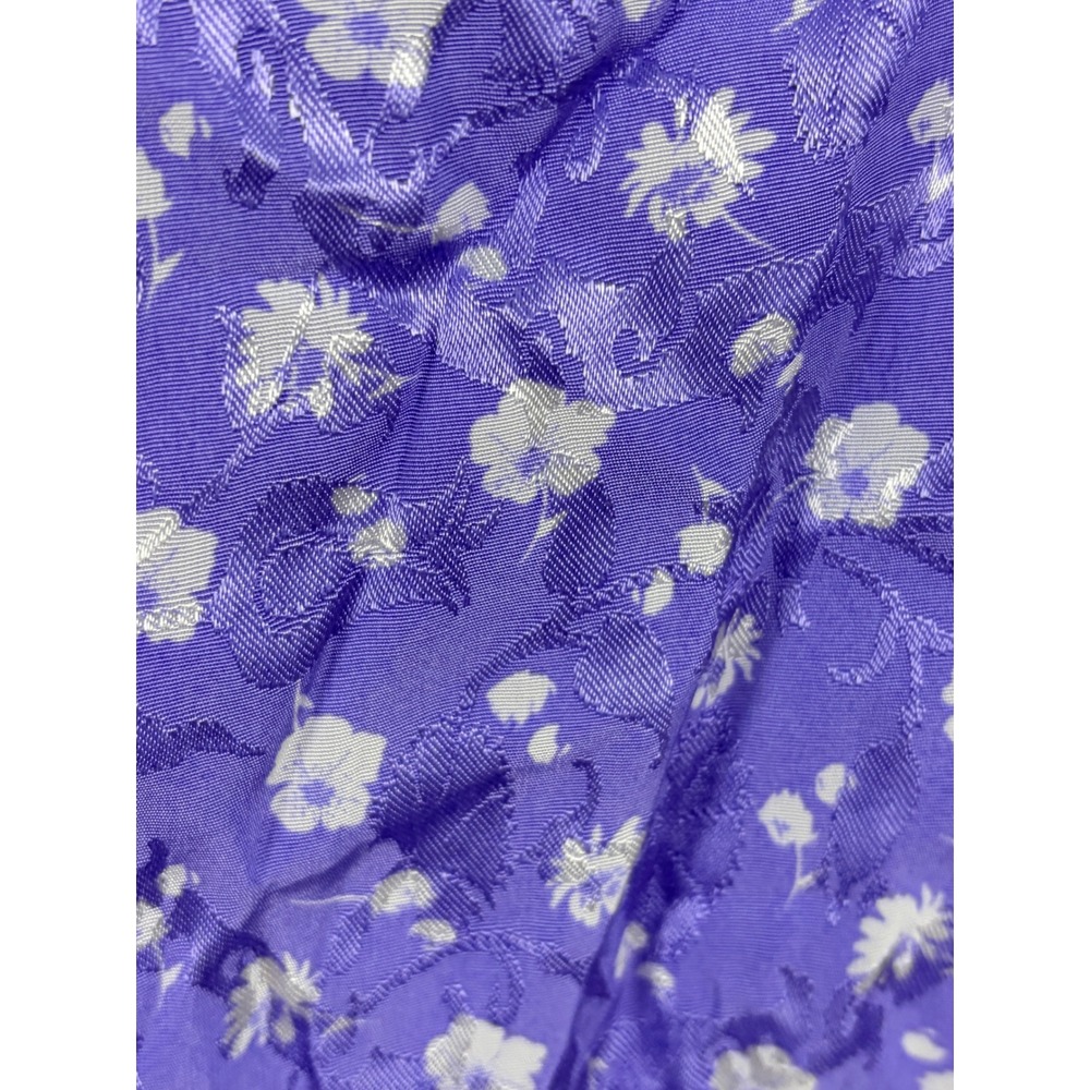 Free People Lavender Bond Street Floral Mini Dress Womens 2 Ruched Puff Sleeve - Picture 11 of 13